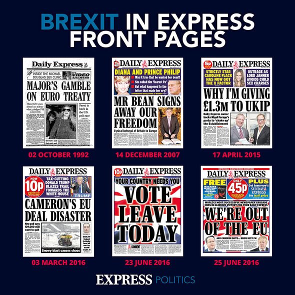 Brexit: How Daily Express covered the event