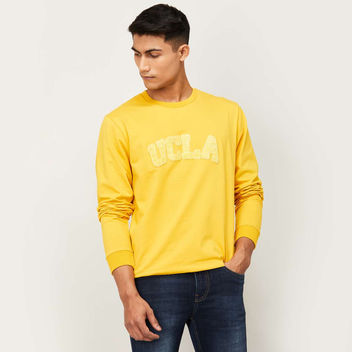 8.UCLA Men Applique Detail Full Sleeves Sweatshirt