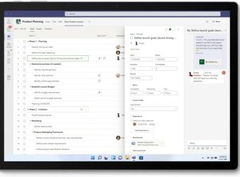 Image: Microsoft. Project will have the same option for starting a Teams chat about a specific task that Planner already has.