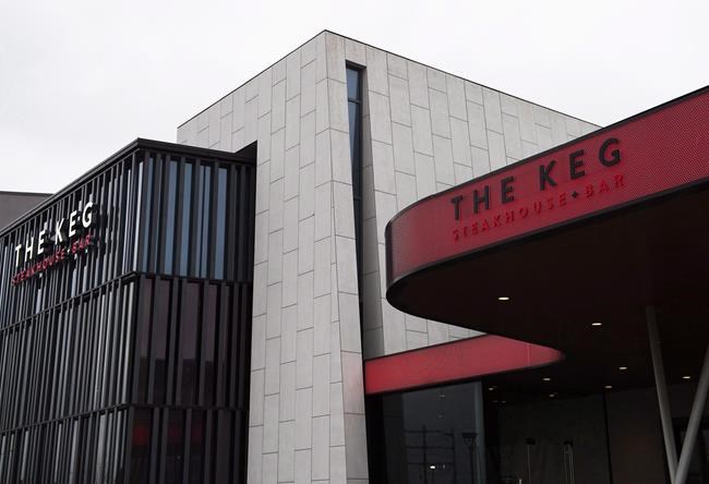 The Keg Steakhouse and Bar is shown at Sherway Gardens mall in Toronto on January 23, 2018. After two years of dining room closures, the parent company of restaurants Swiss Chalet, The Keg and Montana's is ready to open its doors for one of the most lucrative days for restaurants of the year.THE CANADIAN PRESS/Nathan Denette